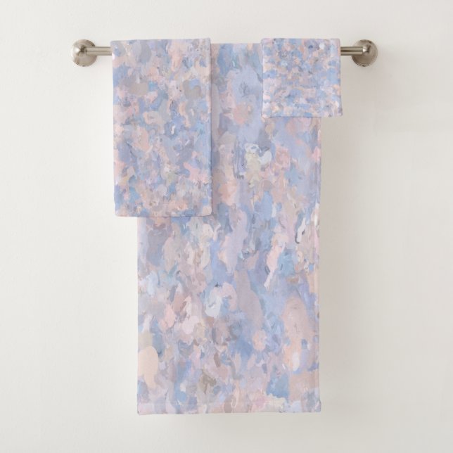 Light Pink and Blue Bath Towel Set (Insitu)