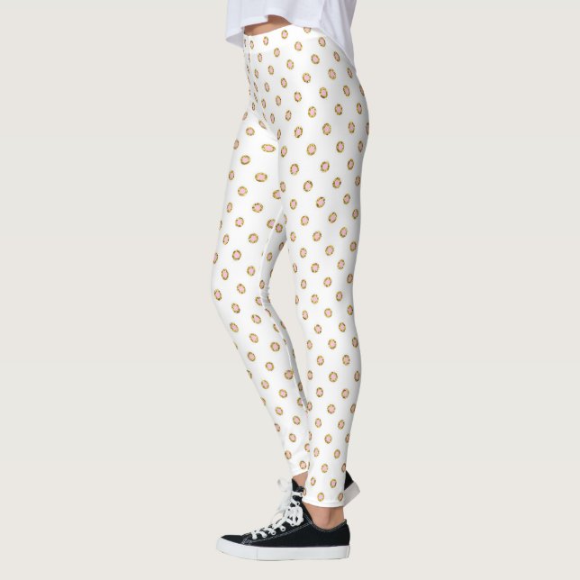 Light Pink and Gold Jewel Leggings (Left)