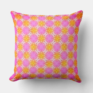 Light Pink and Golden Yellow Throw Pillow