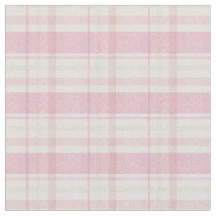 Light Pink and Green Plaid Fabric