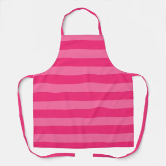 Light Pink and Hot Pink Stripes Apron