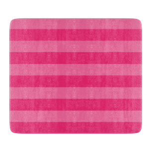 Light Pink and Hot Pink Stripes Cutting Board