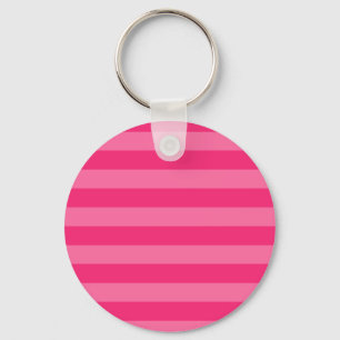 Light Pink and Hot Pink Stripes Keychain