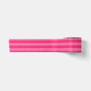 Light Pink and Hot Pink Stripes  Satin Ribbon