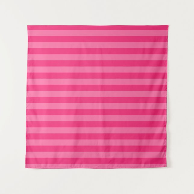 Light Pink and Hot Pink Stripes  Tapestry (Front)