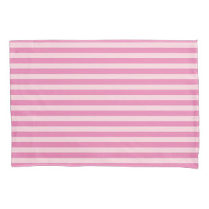 Light Pink and Pink Striped Pillowcase