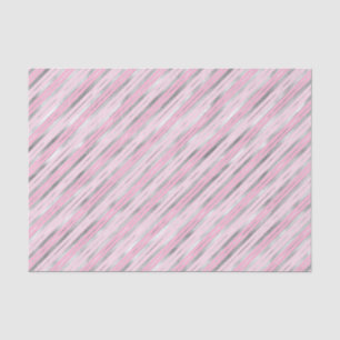 Light Pink and Silver Stripes Tissue Paper