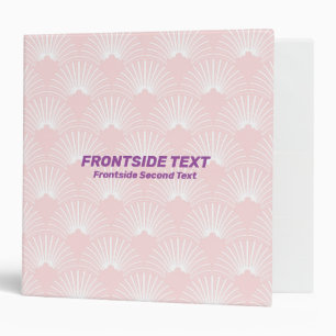 Light-pink and white art-deco pattern binder