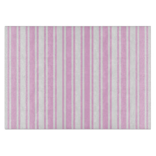 Light pink and white candy stripes cutting board