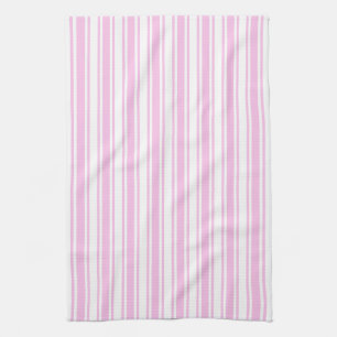 Light pink and white candy stripes kitchen towel