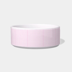 light pink and white gingham pattern preppy girly bowl