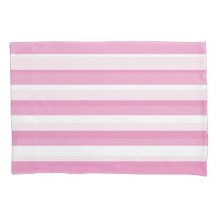 Light Pink and White Horizontal Stripe Pillowcase