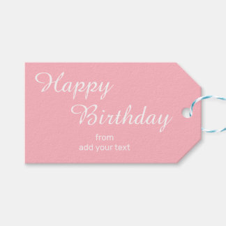 Light Pink Birthday Gift Tags