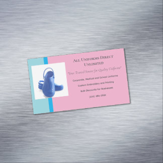Light Pink Blue Medical Uniform Nurse Shoes Magnetic Business Card
