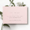 Light Pink Blush | Elegant Simple Wedding