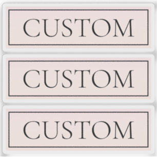 Light Pink Blush Stripe & Elegant Editable Text