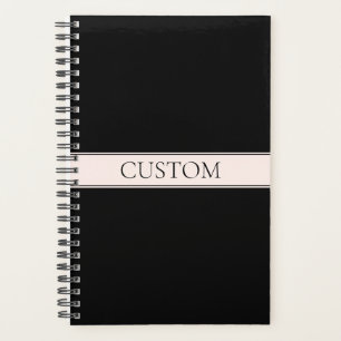 Light Pink Blush Stripe & Elegant Editable Text Planner