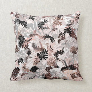 Light pink, brown black throw pillow
