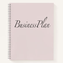 Light Pink Business Plan Spiral Notebook Unruled