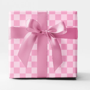 Light Pink Chequered Wrapping Paper