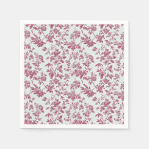 Light Pink Chinoiserie Vine Toile Garden Party Pap Napkin