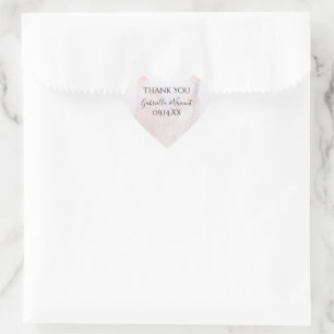 Light Pink Crystal Wedding Thank You Favour Tag