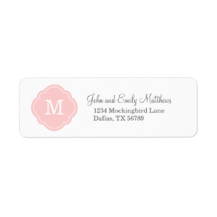 Light Pink Custom Personalized Monogram