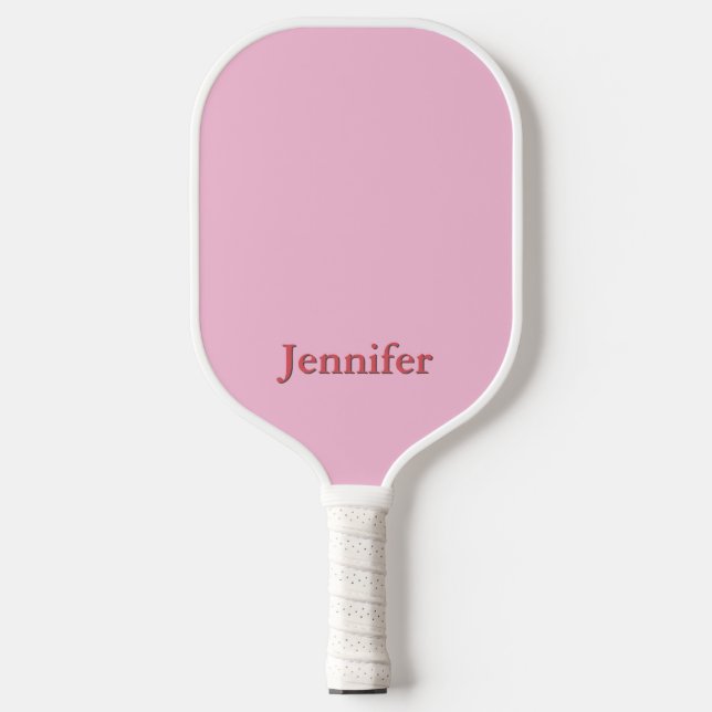 Light Pink Custom Pickleball Paddle (Front)