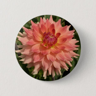 Light Pink Dahlia Petals Motif 2 Inch Round Button