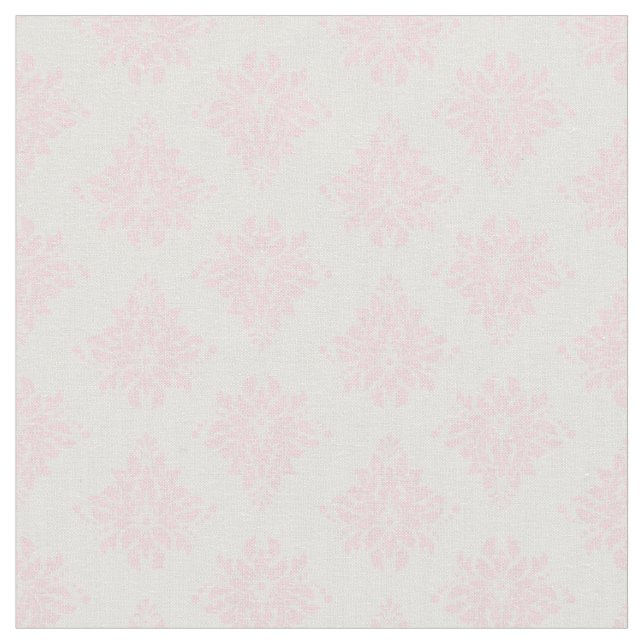 Light Pink Damask on Ivory Fabric (Close Up)