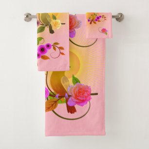 Light Pink - Dew Drops & Sunshine Bath Towel Set