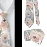 Light Pink Dusty Blue Roses Floral Neck Ties<br><div class="desc">Light Pink Dusty Blue Roses Flowers Beautiful Flowers Floral Roses Neck Tie. Great for formal occasions and weddings!</div>