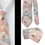 Light Pink Dusty Blue Roses Floral Neck Ties<br><div class="desc">Light Pink Dusty Blue Roses Flowers Beautiful Flowers Floral Roses Neck Tie. Great for formal occasions and weddings!</div>