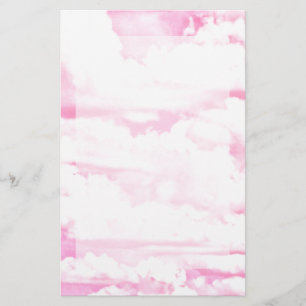 Light Pink Elegant Clouds Decor Stationery