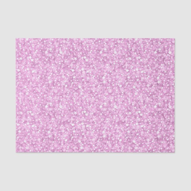 Light pink elegant glitter texture and sparkles tissue paper (Front)