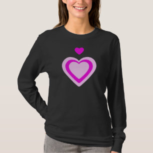 LIGHT PINK FUCHSIA HEARTS T-Shirt