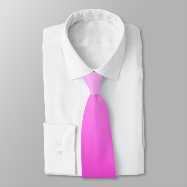 Light Pink Fuchsia Ombre Tie (Tied)