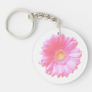 Light pink gerbera daisy keychain