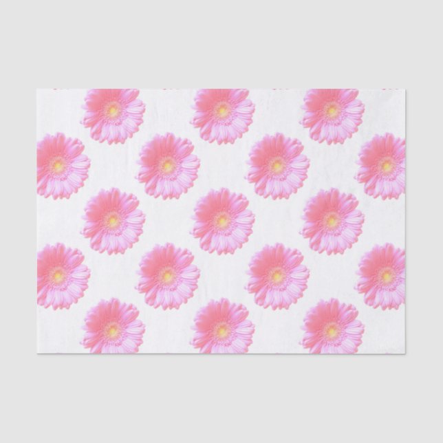 Light pink gerbera daisy tissue paper (Front)