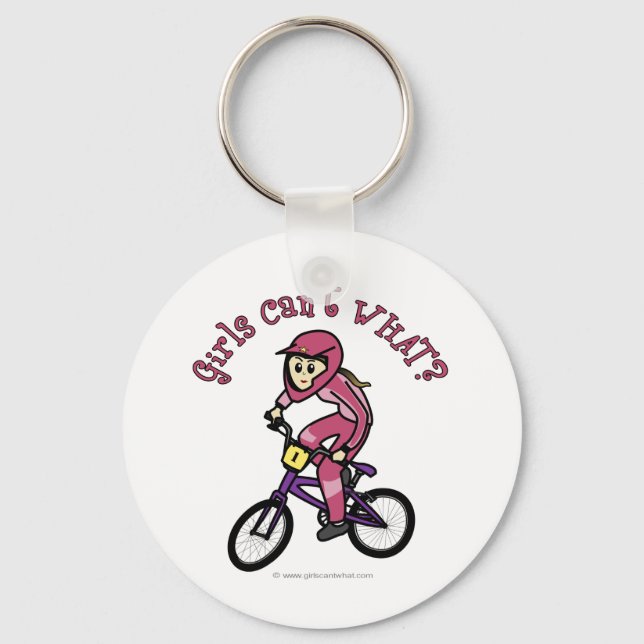 Light Pink Girls BMX Keychain (Front)