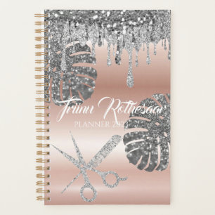 Light Pink Glam Glitter Hair Salon Planner