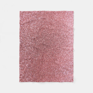 Light pink glitter fleece blanket