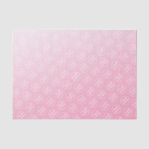 Light pink gradient logo business packaging tissue paper