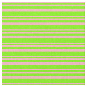 Light Pink & Green Coloured Lined/Striped Pattern Fabric