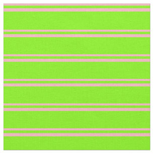 Light Pink & Green Coloured Lined/Striped Pattern Fabric
