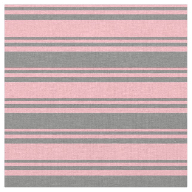 Light Pink & Grey Stripes Fabric (Close Up)
