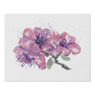 Light Pink Hibiscus Faux Canvas Print