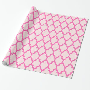Light Pink Hot Pink Moroccan #4 Wrapping Paper