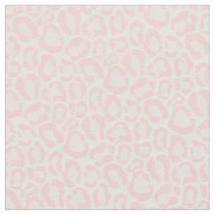 Light Pink Leopard Animal Print Fabric