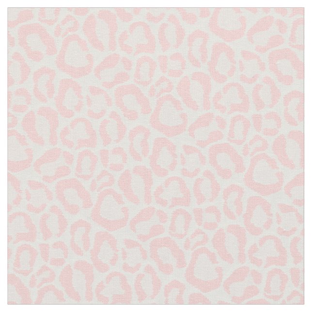 Light Pink Leopard Animal Print Fabric (Close Up)